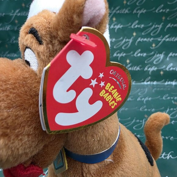 Retired TY‎ Scooby-Doo Plush W/ Santa Hat 7" Stuffed Animal RARE 2010 Christmas - Picture 6 of 10